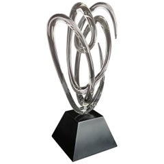 Klaus Widman for Hans Frabel Studio Abstract Crystal Sculpture