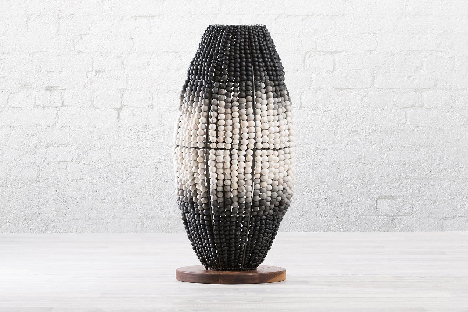 Klaylife Barrel, Ombre Handmade Clay Beaded Table Lamp + Floor Lamp (Large) In New Condition For Sale In Brighton, Victoria
