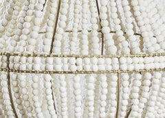 Klaylife, lampadario con perline d'oro e argilla, 21° secolo