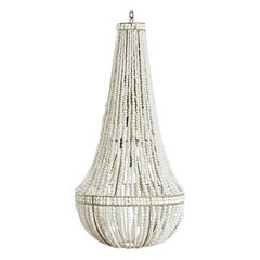 Klaylife Elongated Sash, XL, Gold Clay Beaded Chandelier/Hanging Light