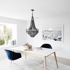 Klaylife Ornate, Seaspray, Medium, Handmade Clay Beaded Chandelier, 21st Century