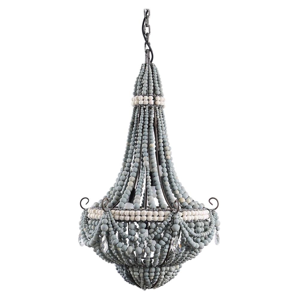 Klaylife Ornate, Seaspray, Medium, Handmade Clay Beaded Chandelier, 21st Century For Sale