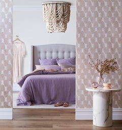 Klaylife Romantisches Swag, XL, weißer handgefertigter Kronleuchter aus Ton mit Perlen, 21. Jahrhundert