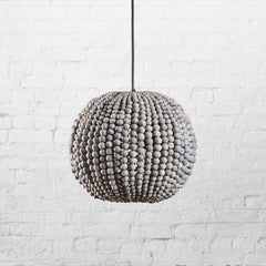 Klaylife Sphere, XL Stone Handmade Clay Beaded Pendant Light, 21st Century