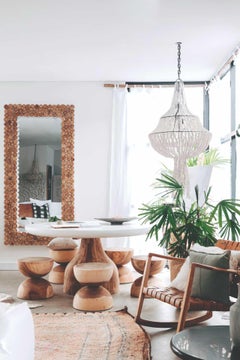 Klaylife, Swish, lampadario grande, bianco, fatto a mano con perline d'argilla