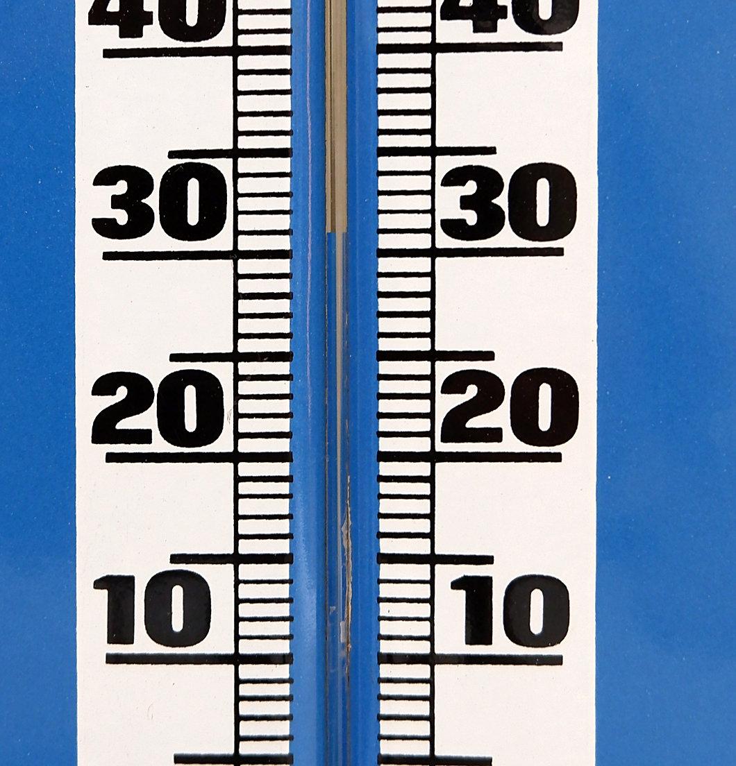 Industrial Kléber V10 GT enamel plate thermometer - 1950s For Sale