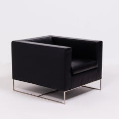 Klee Black Armchair by Rodolfo Dordoni for Minotti