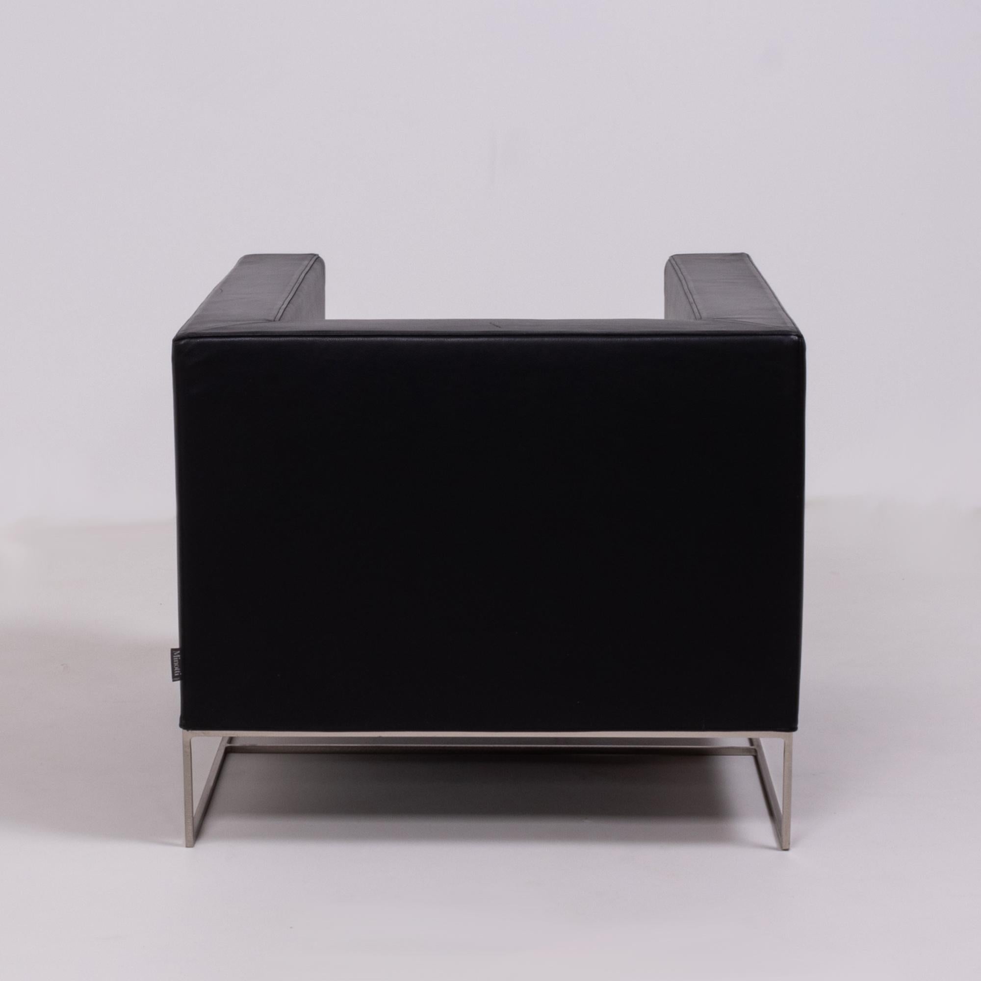 Contemporary Klee Black Armchair by Rodolfo Dordoni for Minotti