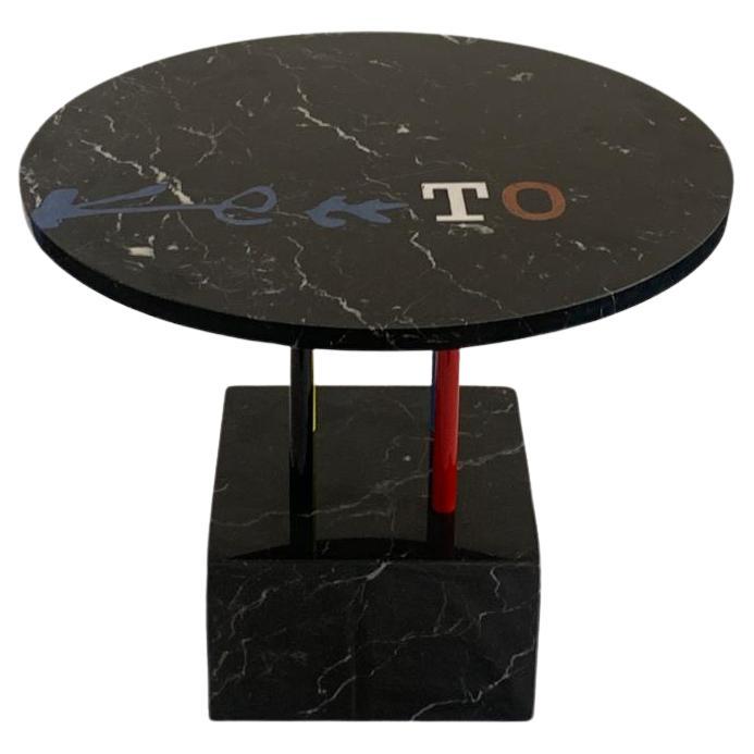 Kleeto coffee table by Cleto Munari, unique piece with inlaid marble