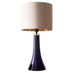 Klein Blue Mid Century Table Lamp by Swedish Hyllinge