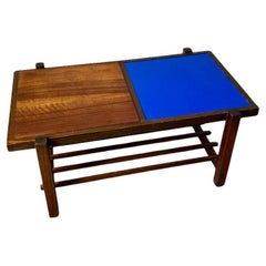 Klein blue modernist coffee table, circa 1960 Klein blue modernist coffee table, circa 1960