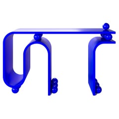 Klein Blue Silk Matt Lacquer Paint, Klavelle Console By OMER OZTURK