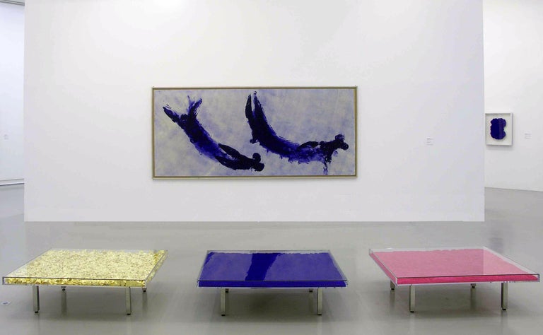 Stainless Steel Klein Blue Table by Yves Klein