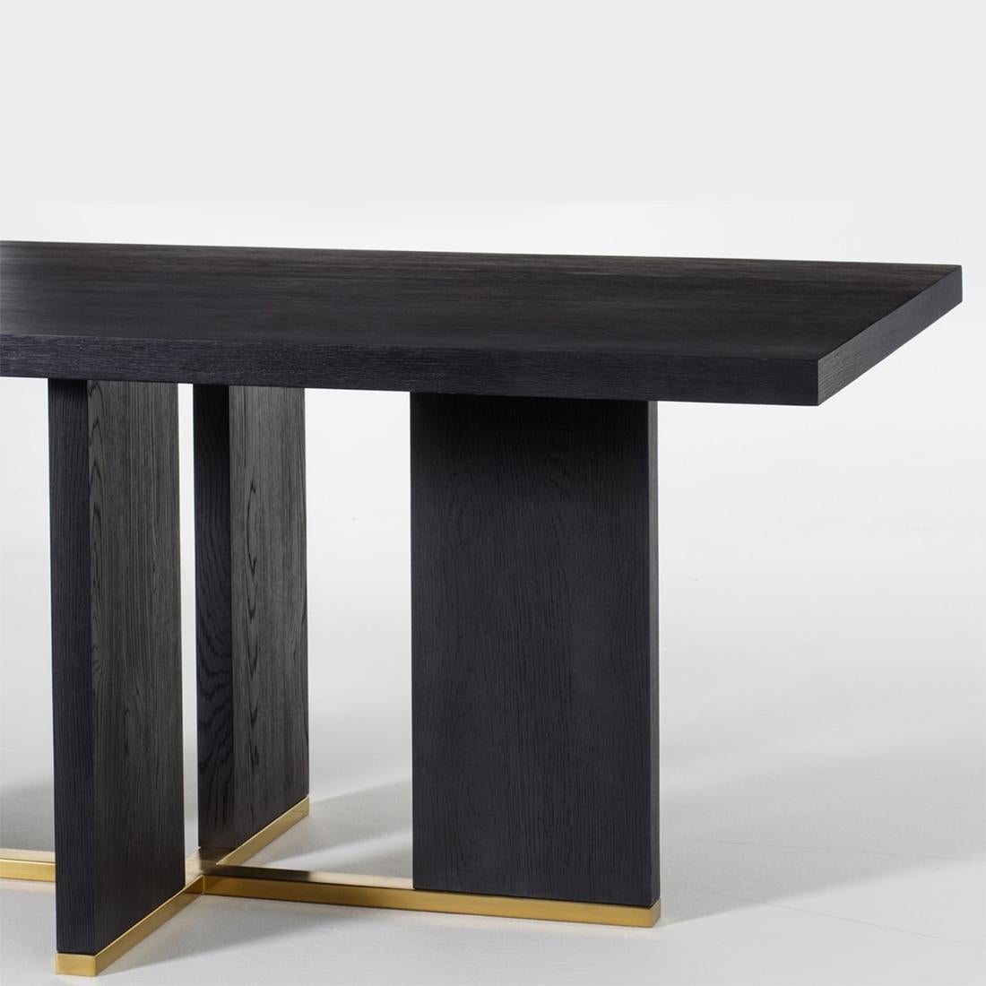 Contemporary Klein Dining Table in Solid Poplar Wood
