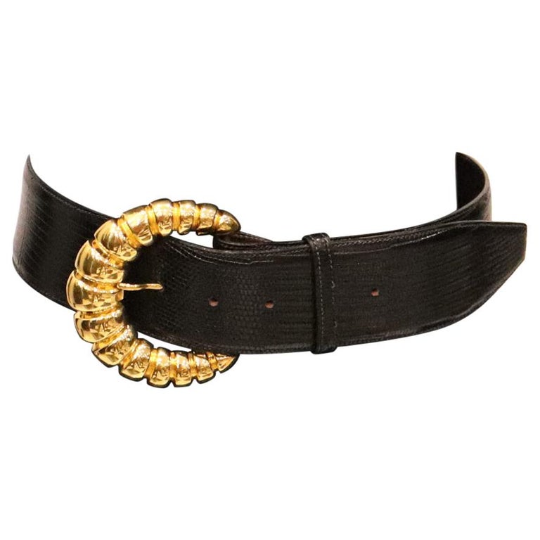 Kleingberg - Boucle Sherrill en or avec bandes de ceinture de quatre  couleurs - En vente sur 1stDibs