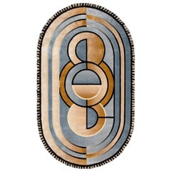 Kleopatra Lounge Area Rug in Hand-Tufted Wool and Bamboo Silk