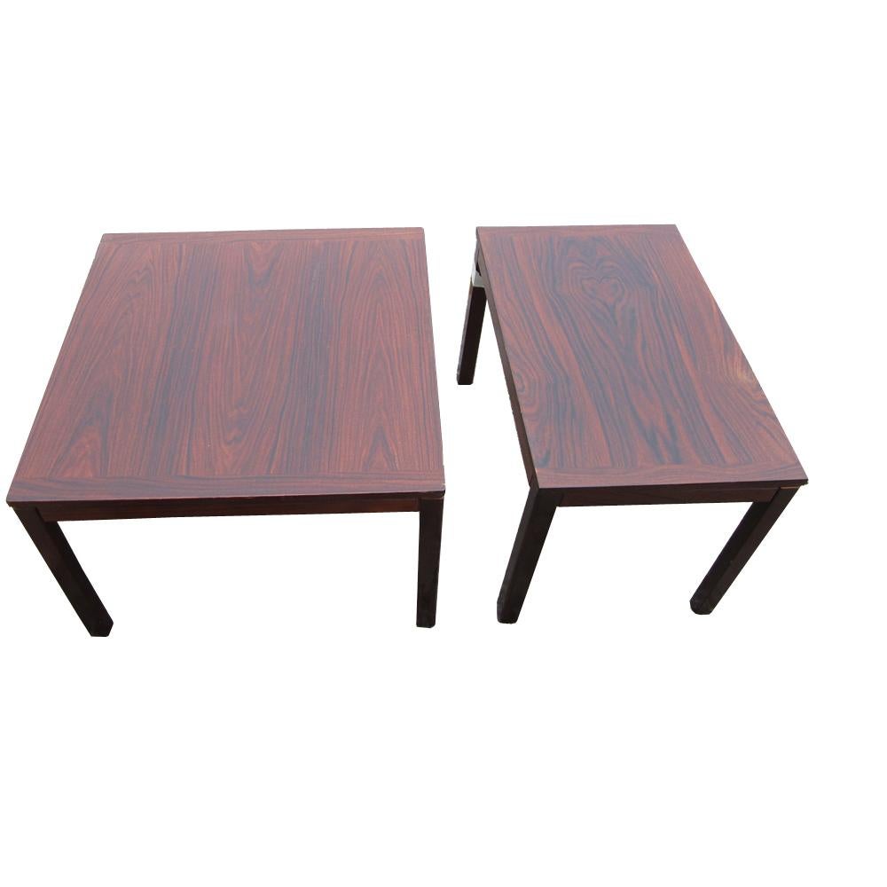 Mid-Century Modern Kleppe Mobelfabrik Rosewood Side Tables  For Sale