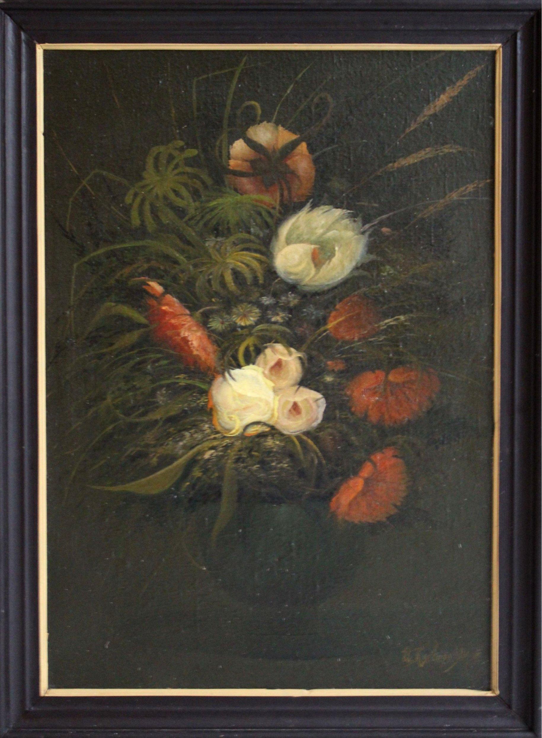 Bouquet in condizioni di scarsa illuminazione - Painting di Klever-Baldin Igor