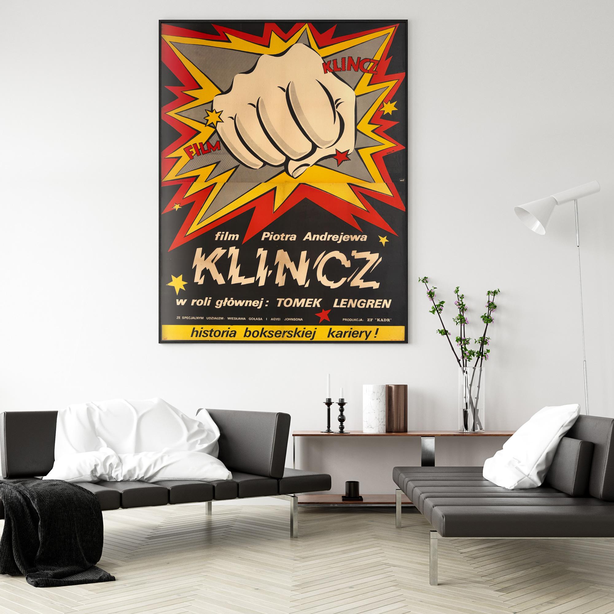 The poster with plenty of pop-art punch! We adore Danuta Baginska-Andrejew knock-out design that features on the original Polish film poster for Polish boxing flick Klincz. Superb poster and rare the larger polish format.

The end of the Second