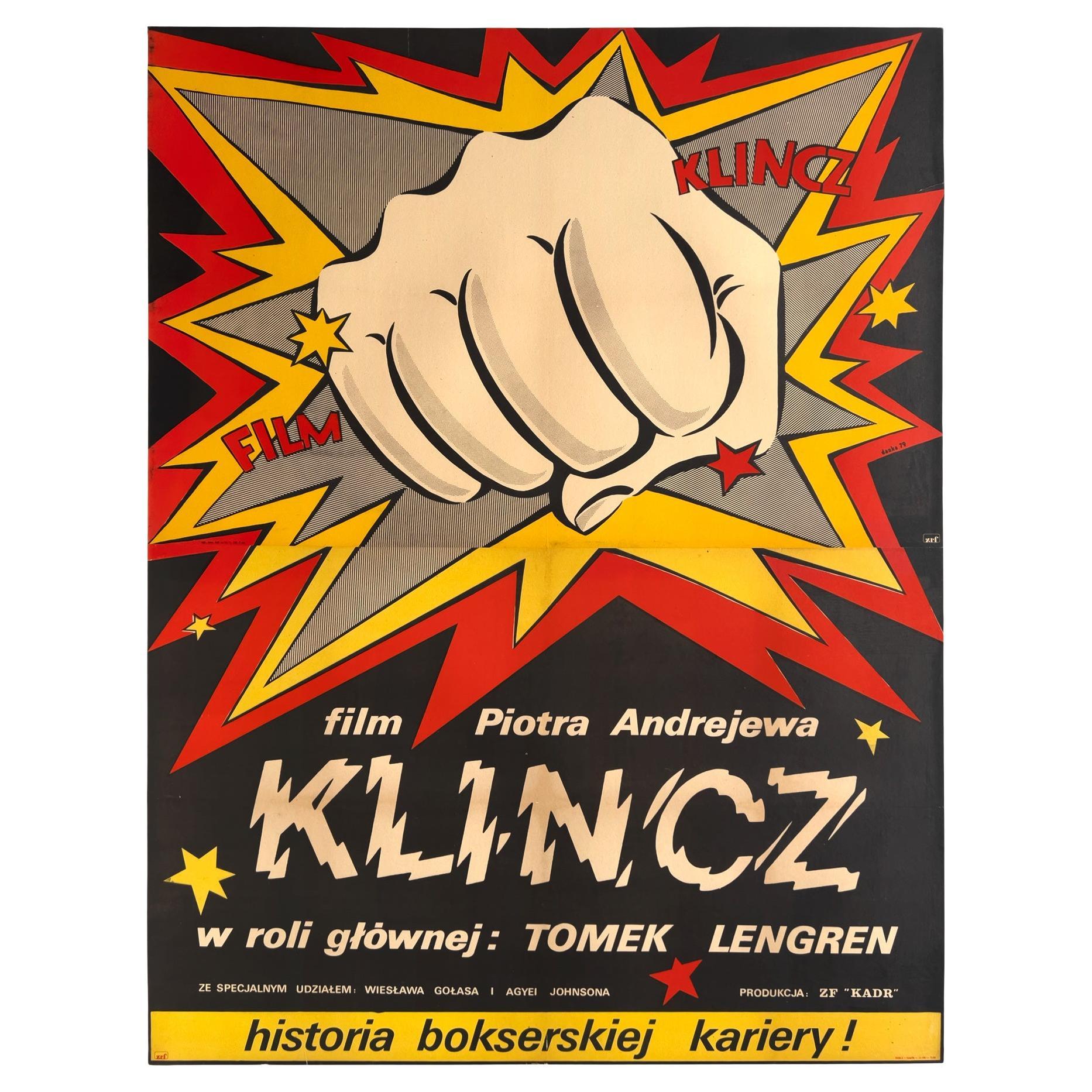 Klincz, Großes polnisches B0-Filmplakat, Danuta Baginska-Andrejew, 1979 im Angebot