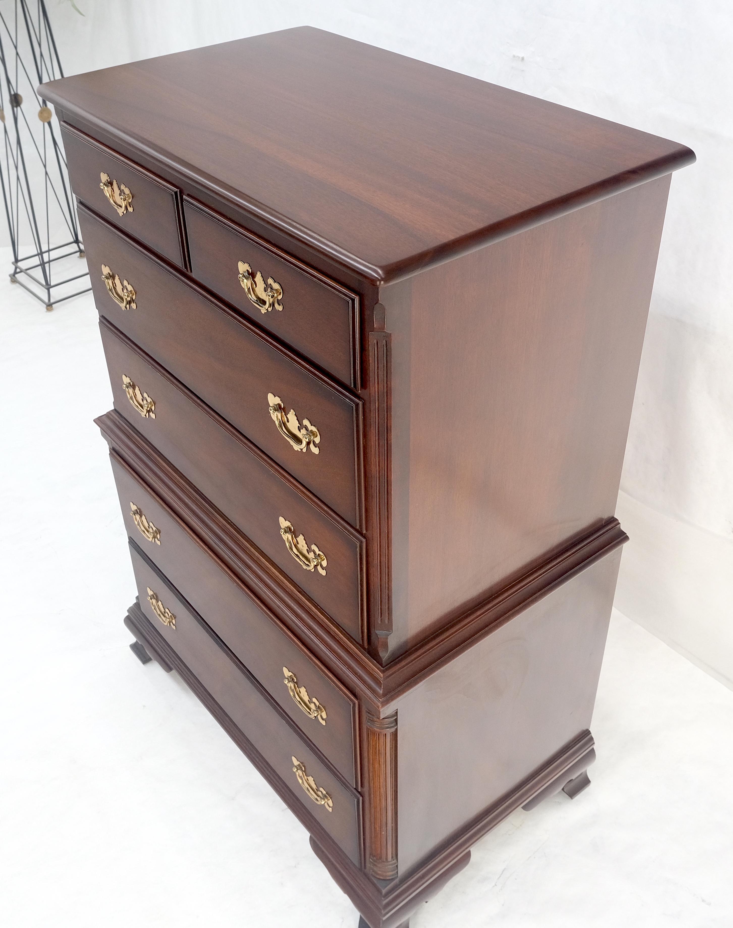 Ottone Cassettone Kling a 6 cassetti in mogano massiccio alto 50