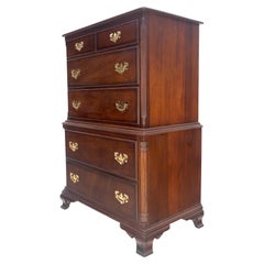 Kling 6 Drawers SOLID Mahogany 50" Tall Chippendale Style Dresser Chest MINT