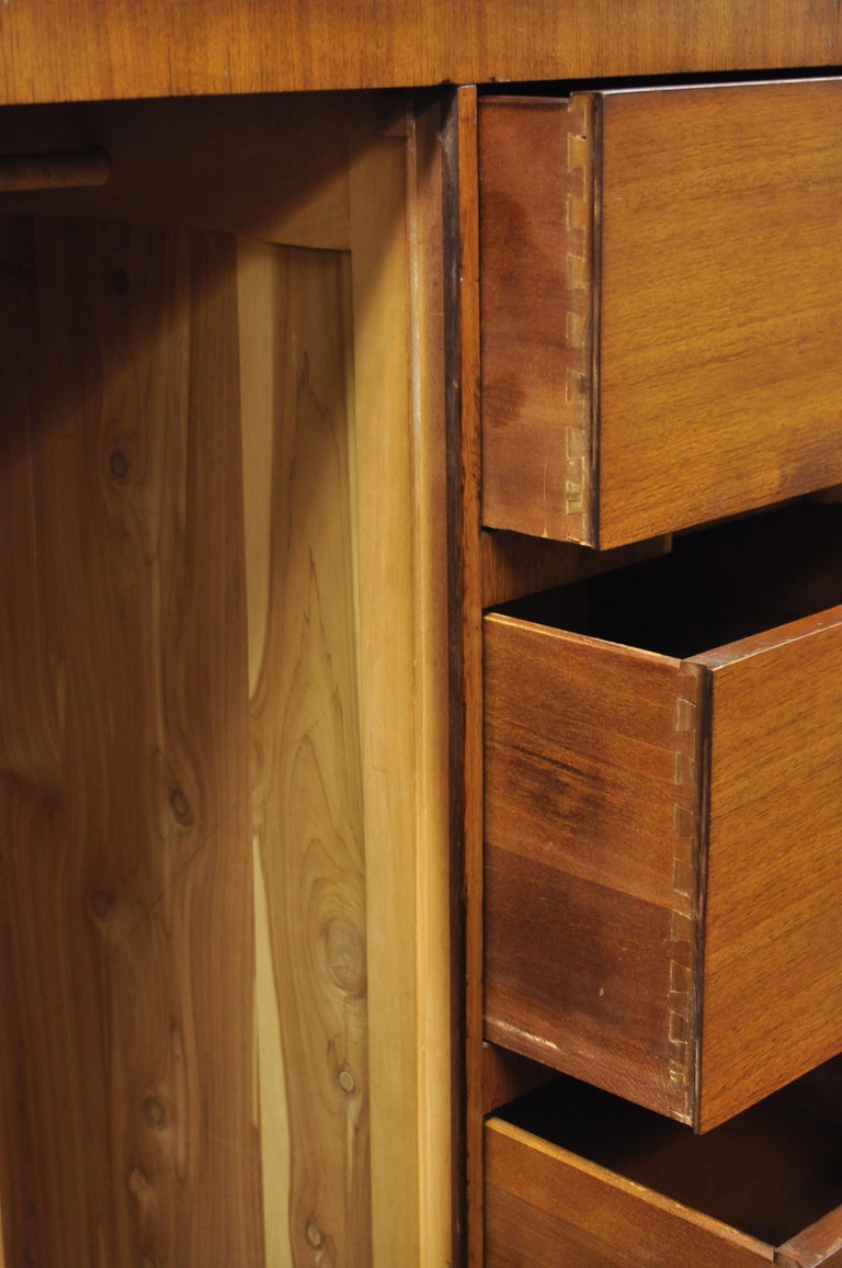 Kling Factories Waterfall Art Deco Armoire Mahogany Dresser Cedar Lined