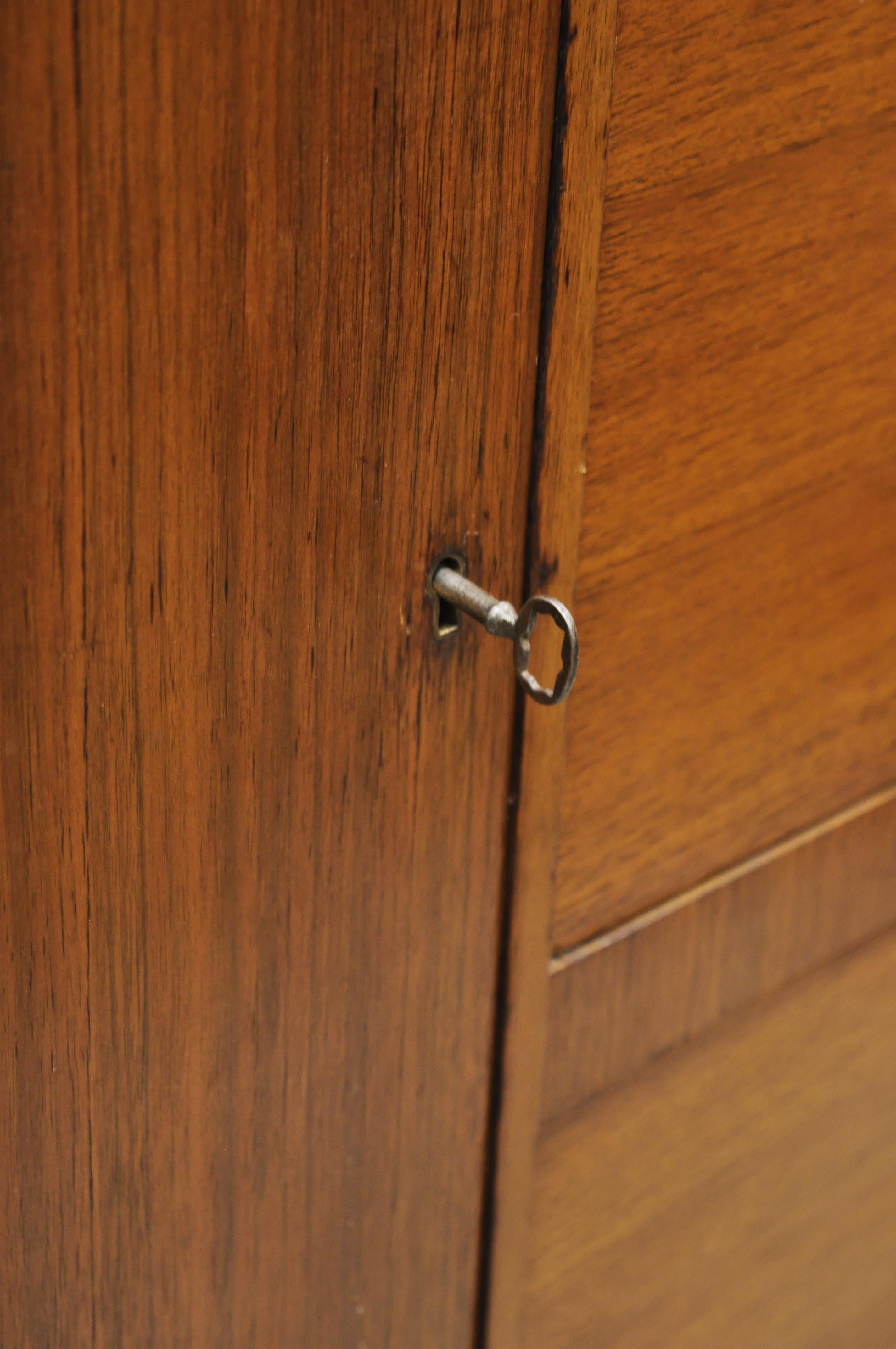 20th Century Kling Factories Waterfall Art Deco Armoire Mahogany Dresser Cedar Lined Wardrobe