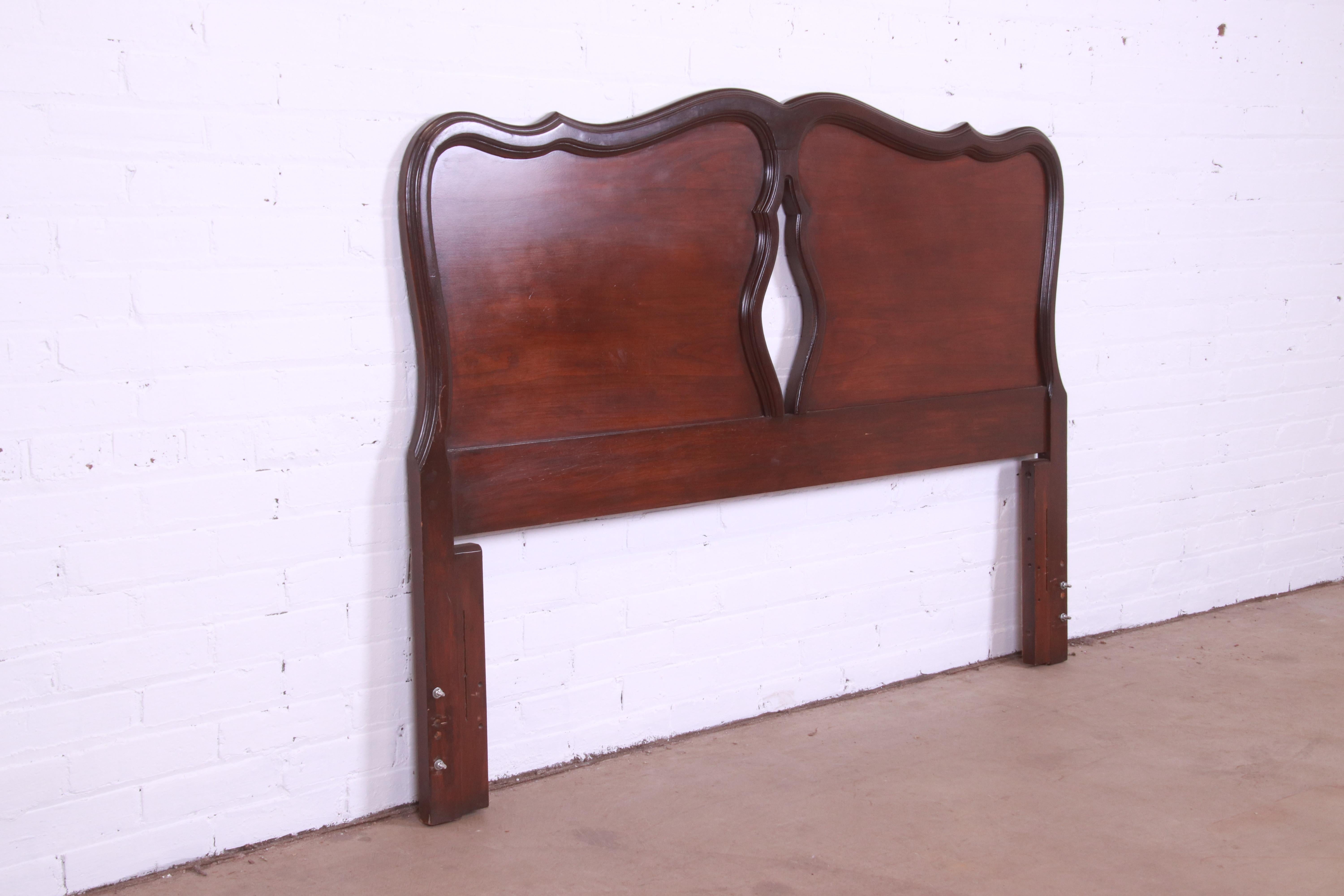 Kling Furniture French Provincial Carved Mahogany Full or Queen Size Headboard 1