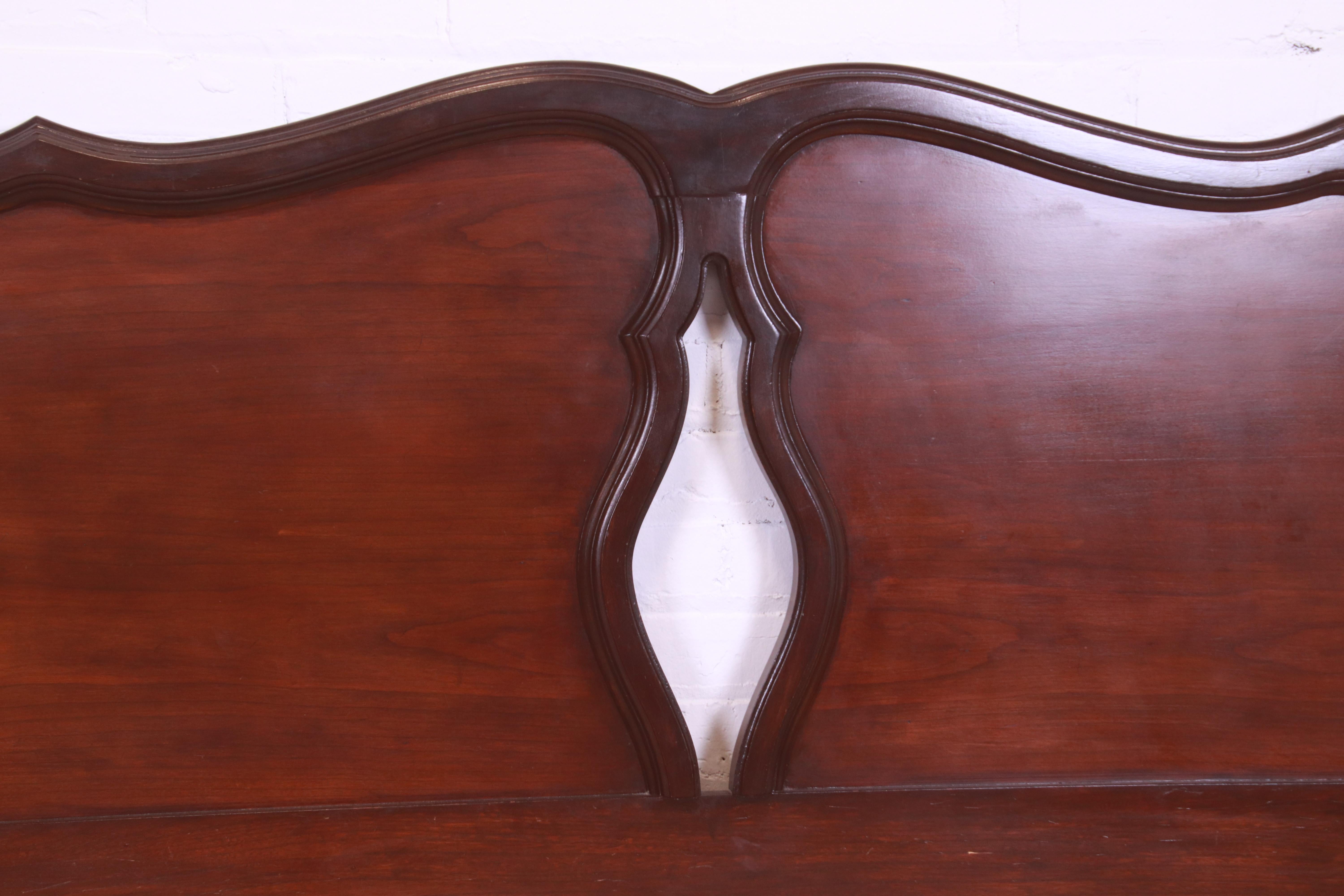 Kling Furniture French Provincial Carved Mahogany Full or Queen Size Headboard 2