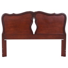 Kling Furniture French Provincial Carved Mahogany Full or Queen Size Headboard