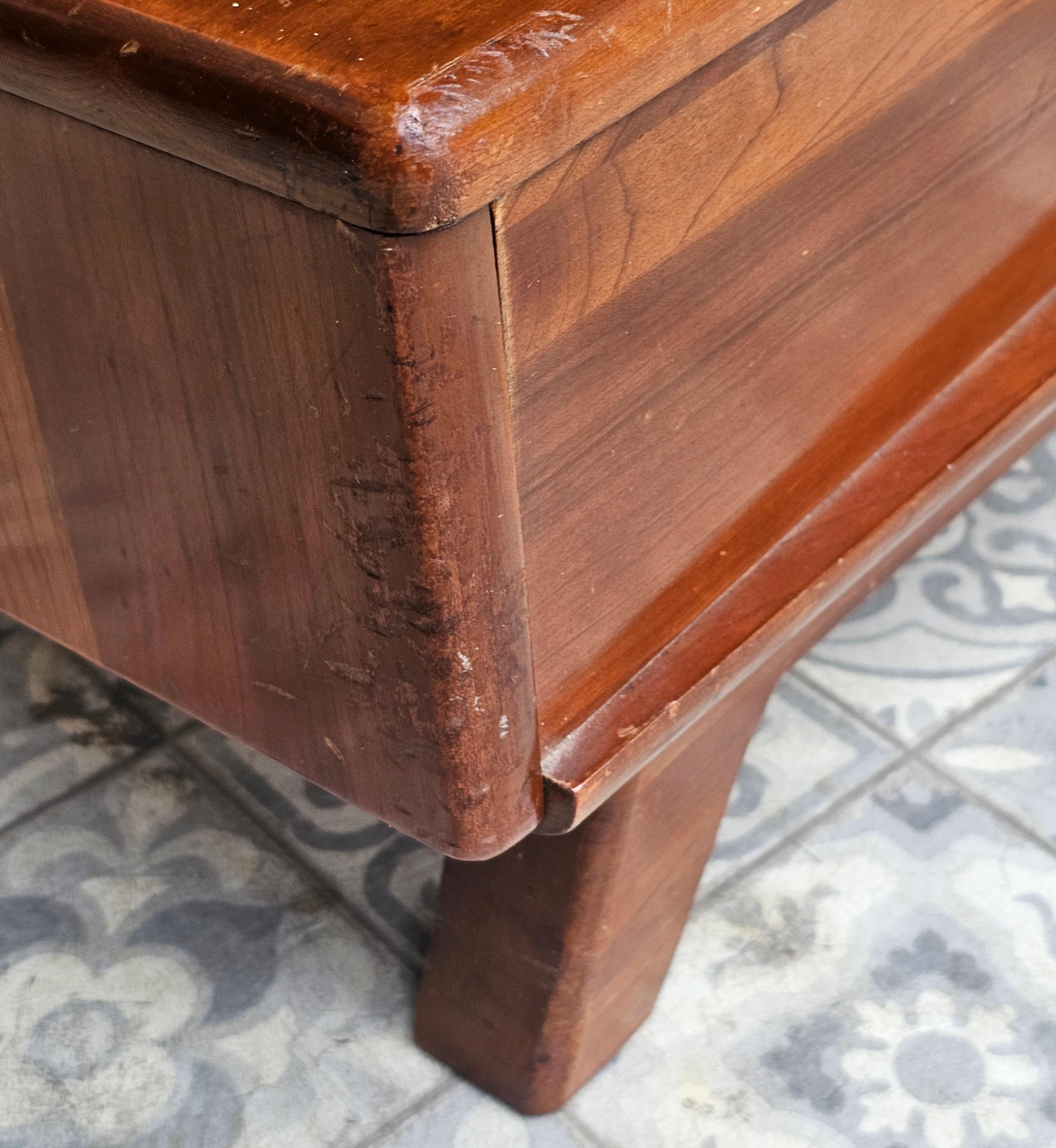 20th Century Kling Furniture Mid Century Solid Cherry Tiered Bedside Table Nightstand For Sale