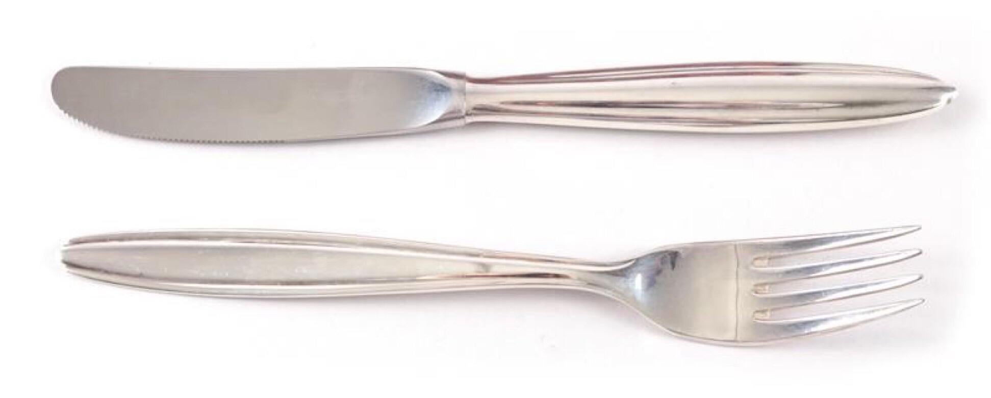 Early 20th Century Klinkosh Silver 800 Cutlery Set, 6 Person