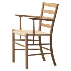 Klint Armlehnstuhl - Geölte Eiche/Naturpapier Corde, von Kaare Klint für Fredericia