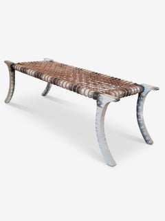 Klismos Bench in Natural Lizard Skin