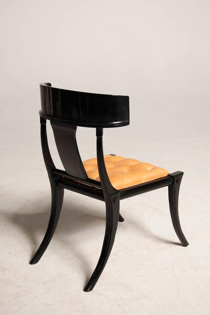 Klismos black chair For Sale 3