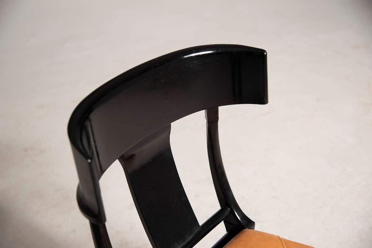 Italian Klismos black chair For Sale