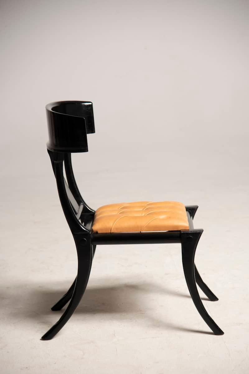 Contemporary Klismos black chair For Sale