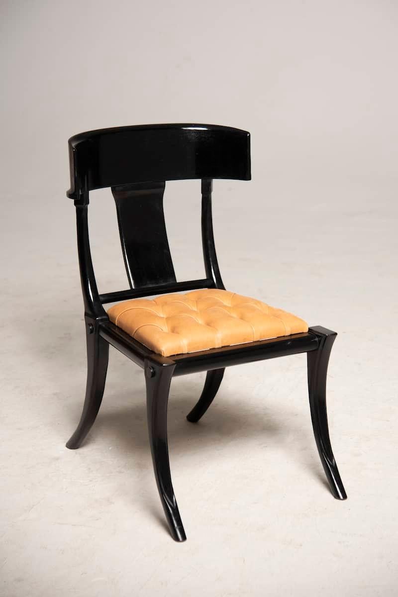 Klismos black chair For Sale 1