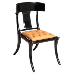 Antique Klismos black chair