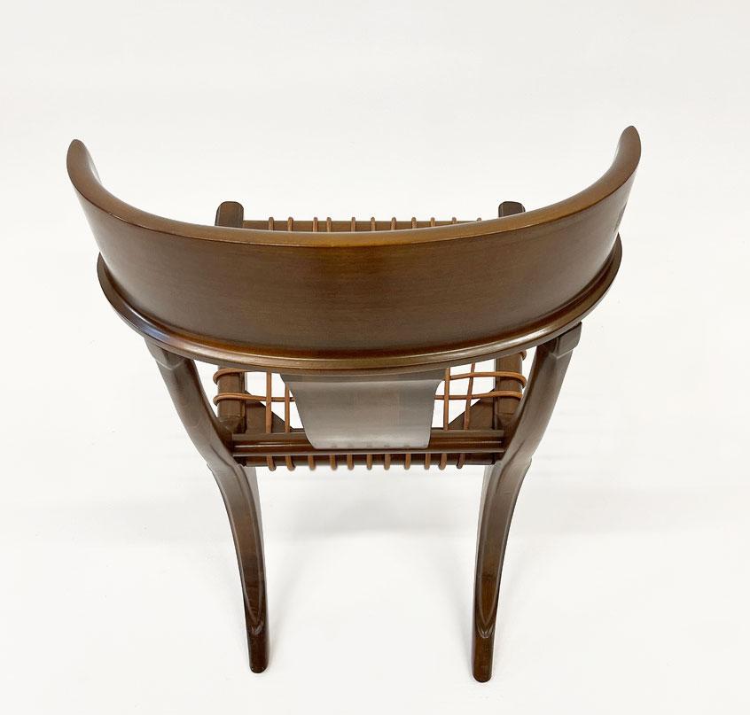 Mid-Century Modern Klismos Chair, Italy 1970s For Sale