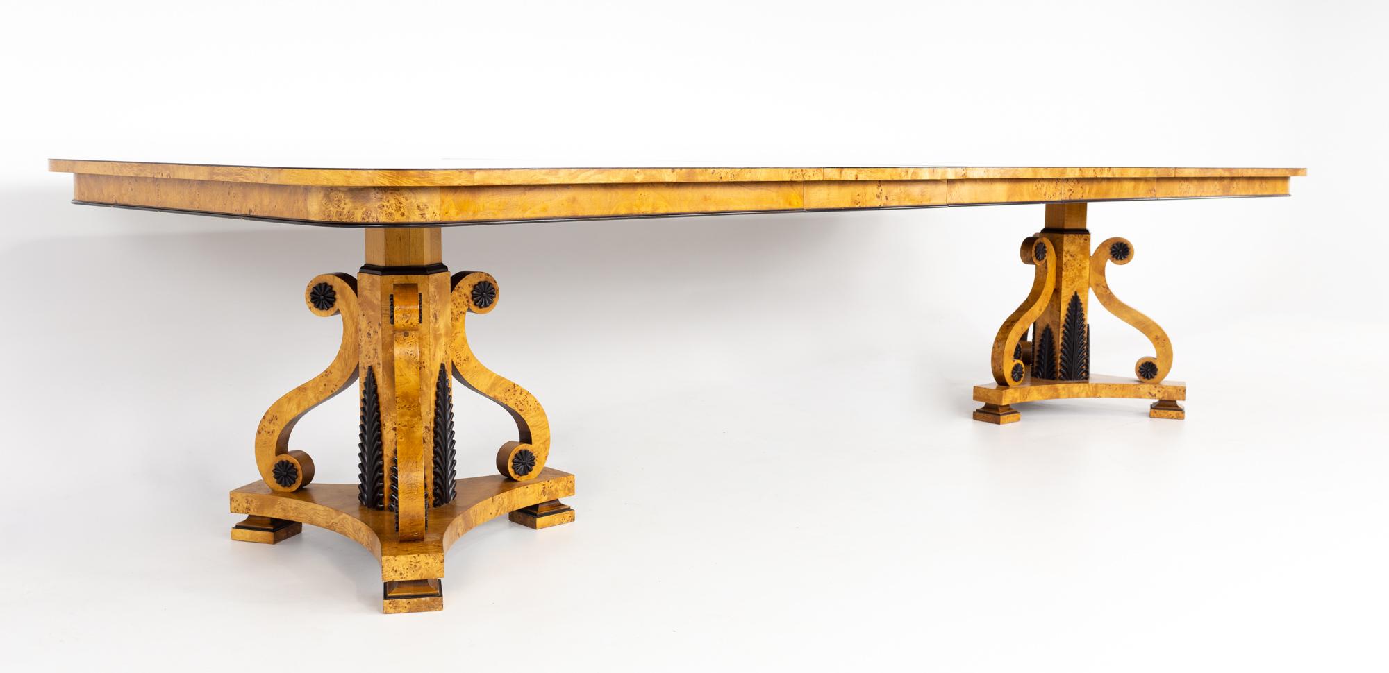 Klismos Collection by Baker Furniture Neoclassical Dining Table-3 Leaves 11