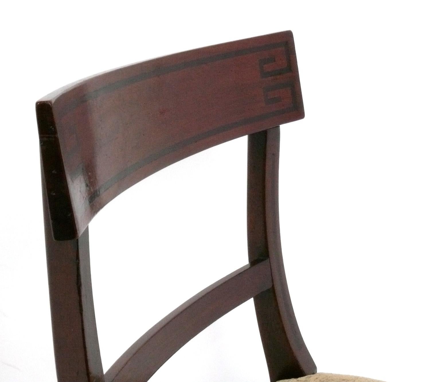 Mid-20th Century Elegant Klismos Dining Chairs Set of Eight