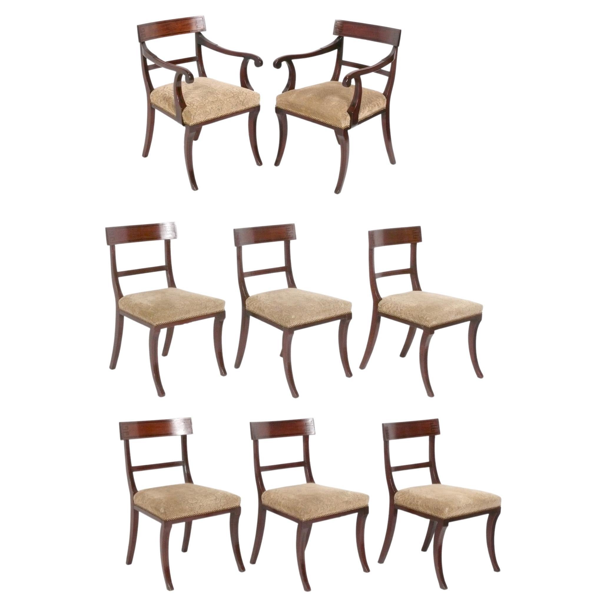 Elegant Klismos Dining Chairs Set of Eight