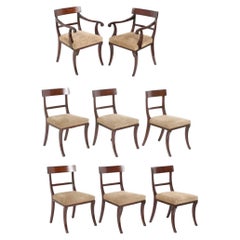 Elegance Chaises de salle à manger Klismos Set of Eight