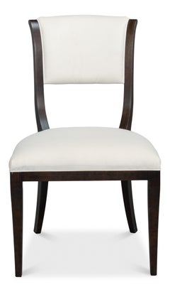 Klismos Dining Chairs with Saber Legs in Black, Sets of 2