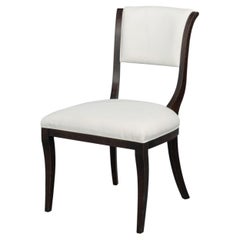 Klismos Dining Chairs with Saber Legs in Black, Sets of 2
