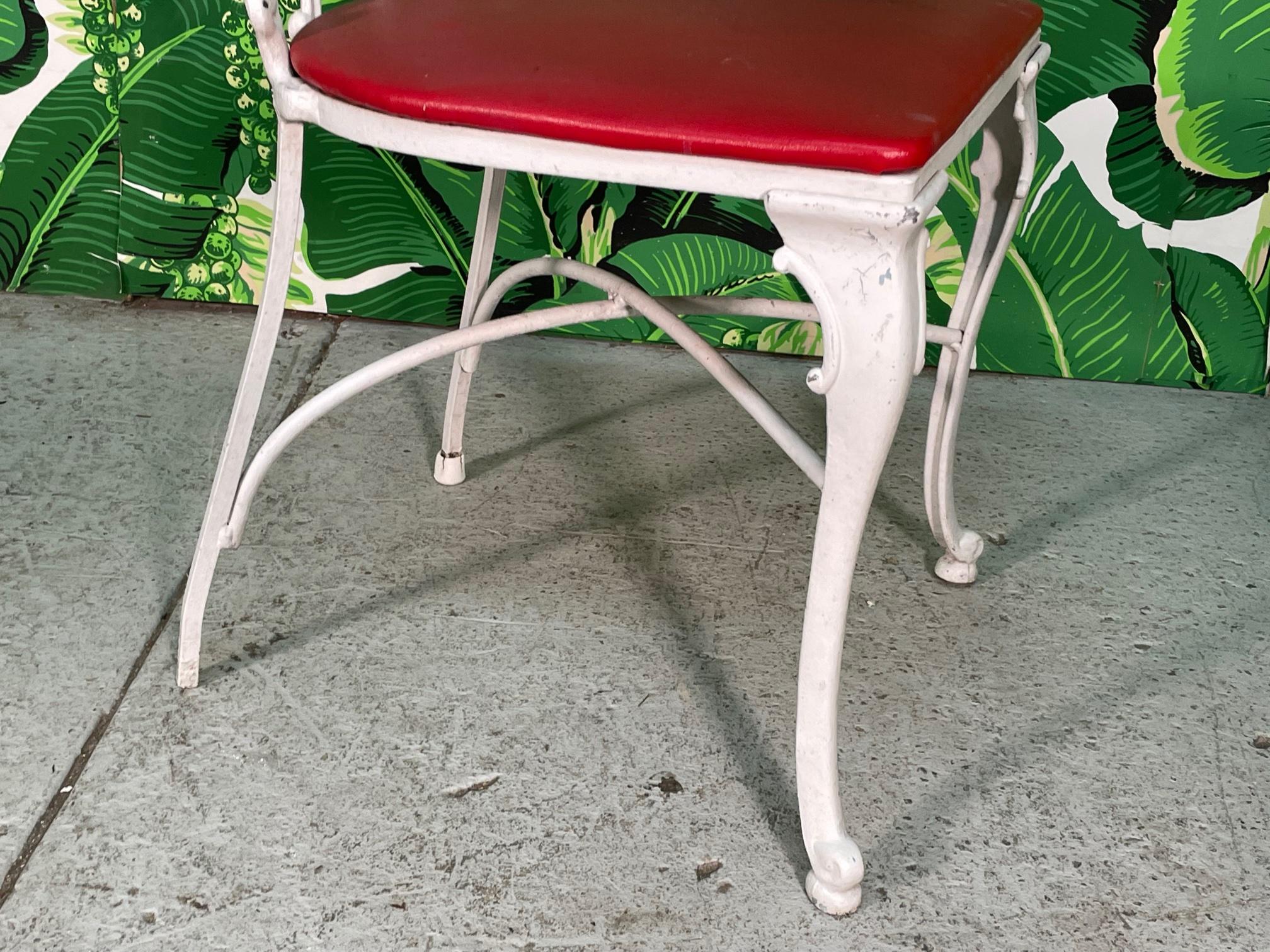 Klismos Garden Chairs 1950s Cast Aluminum, Set of 6 5