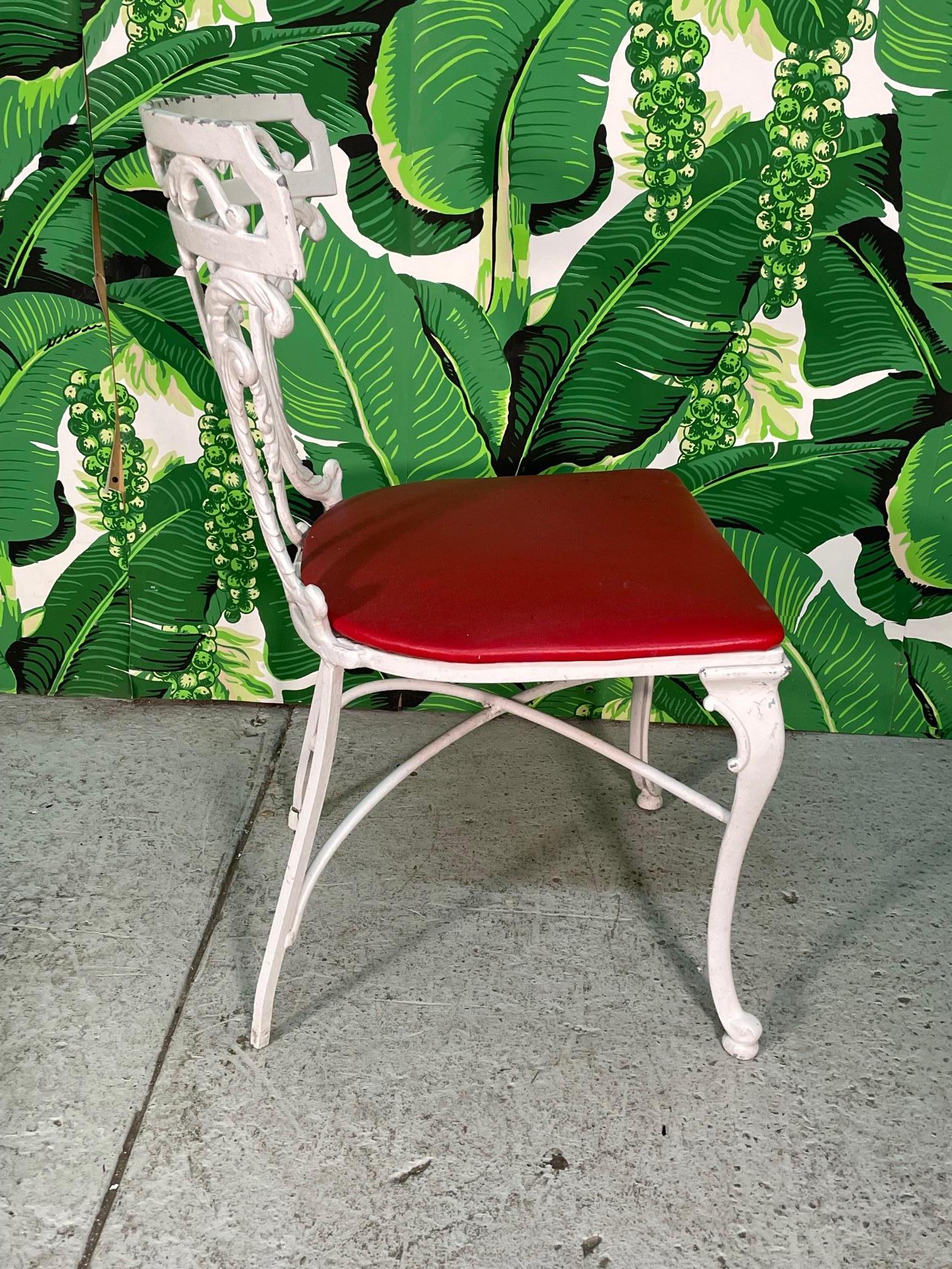 Mid-20th Century Klismos Garden Chairs 1950s Cast Aluminum, Set of 6