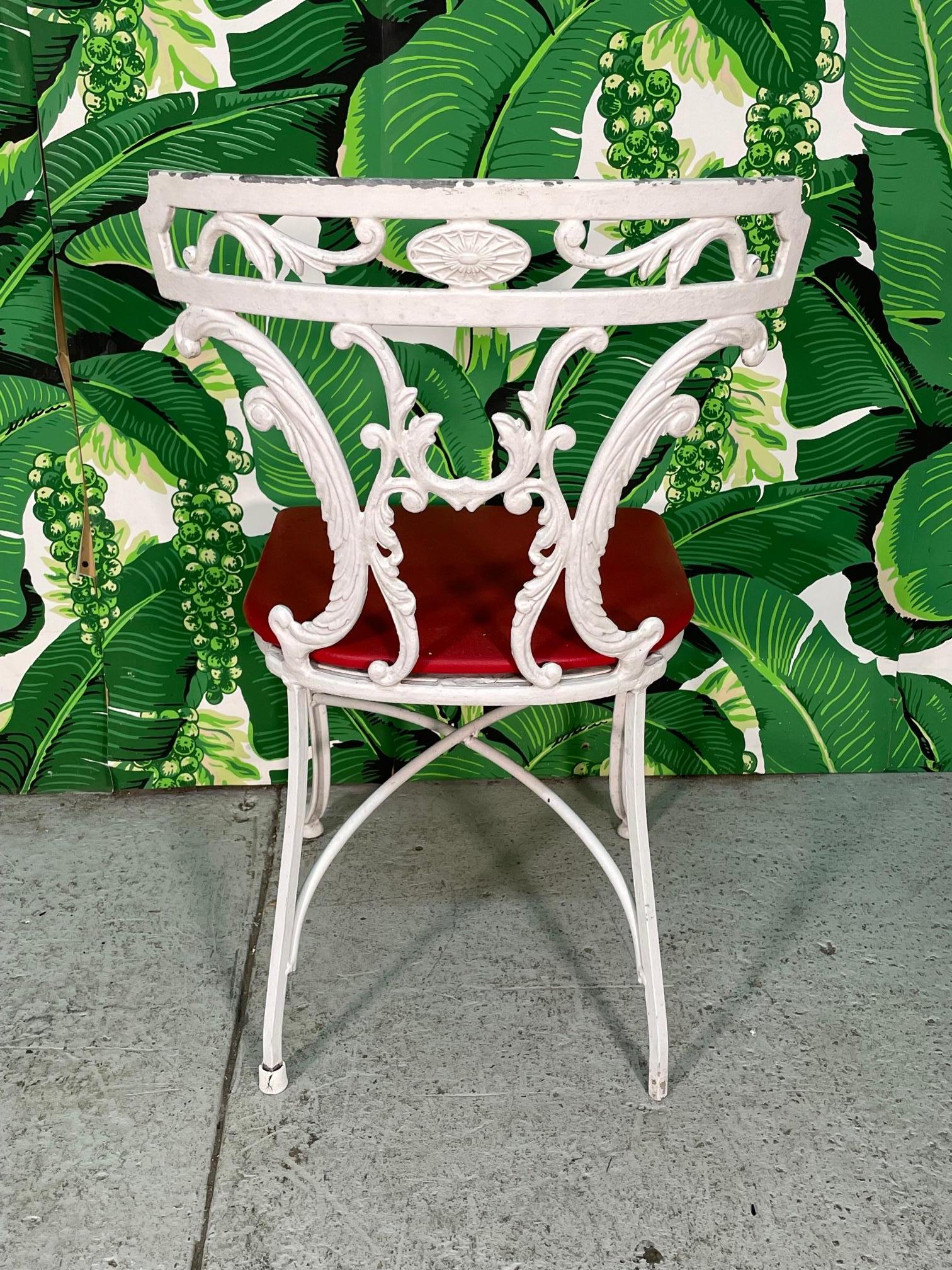 Klismos Garden Chairs 1950s Cast Aluminum, Set of 6 1